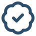 About company facts badge check icon