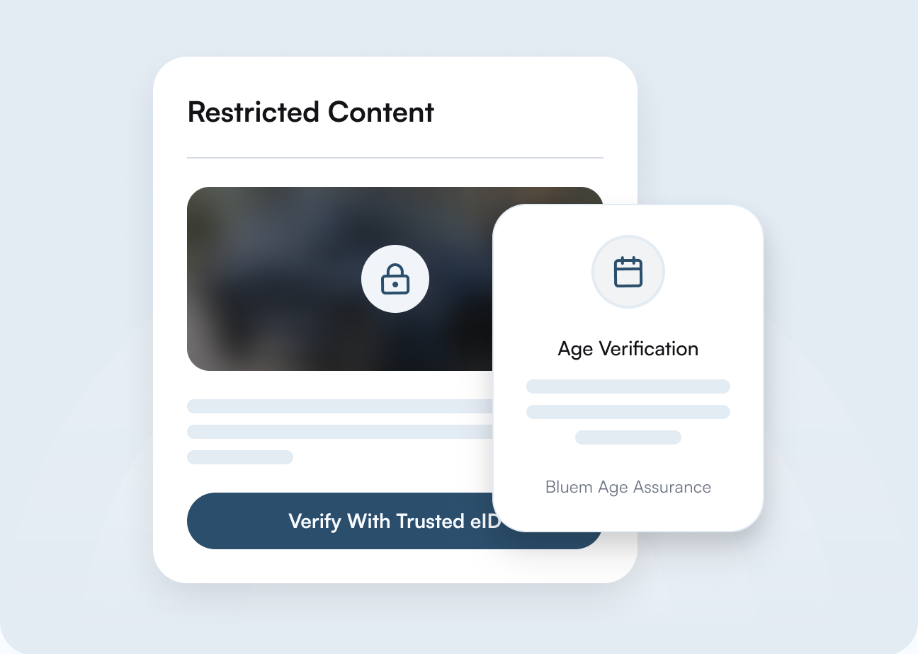 Restricted content unlocked with Bluem age verification