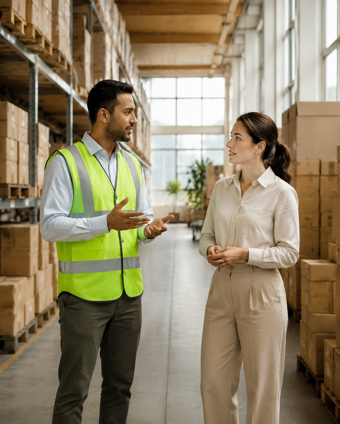 Warehouse supervisor onboarding a supplier