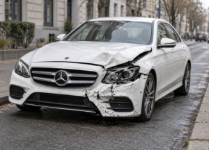 Damaged car for an insurance payout