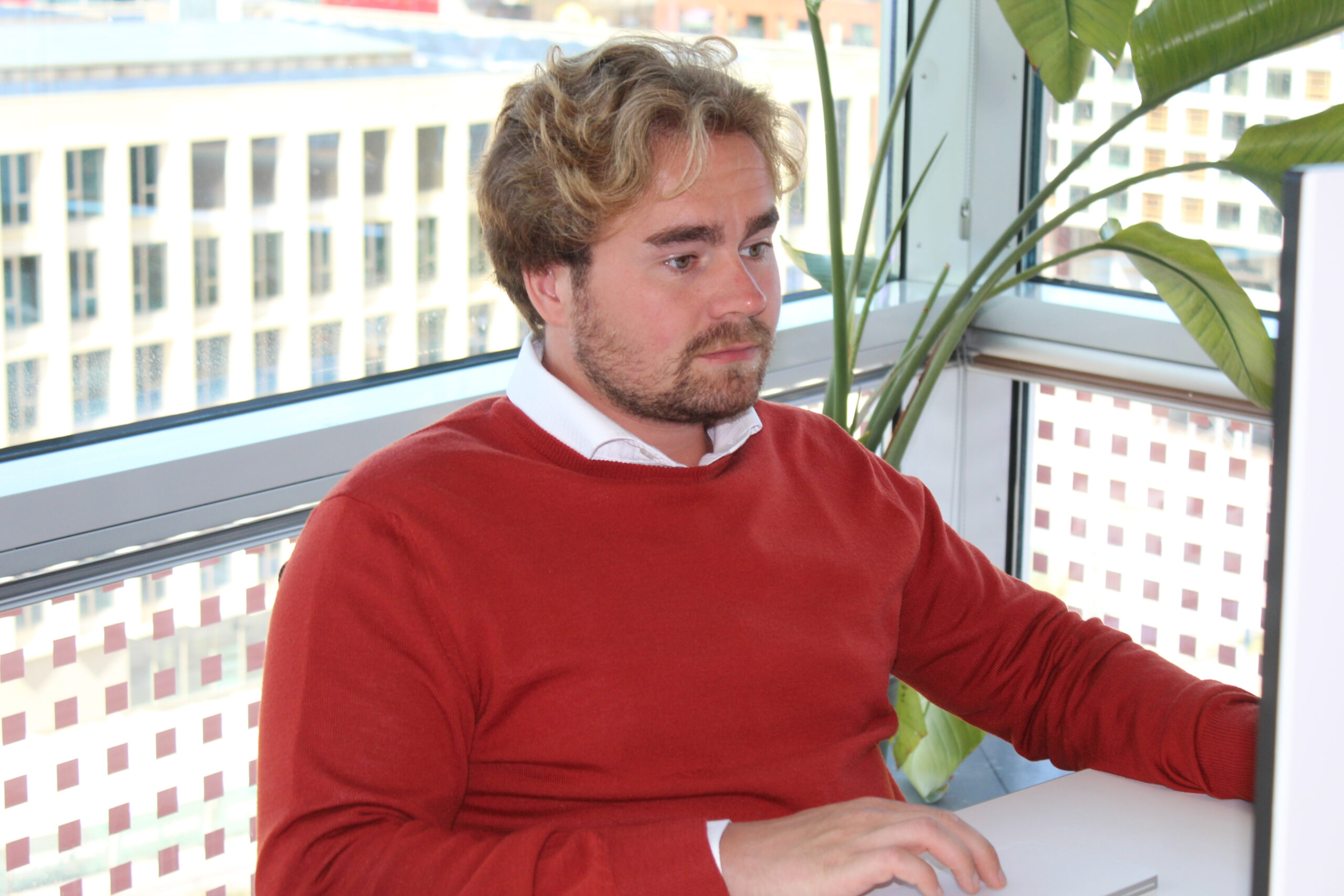 Man reviewing his reusable digital identity