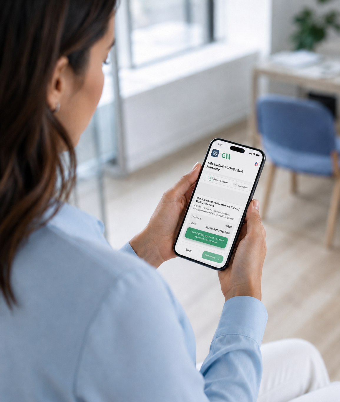 Verifying a bank account on a phone